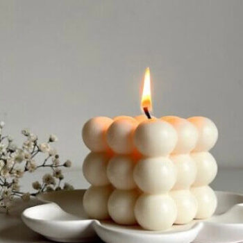 Bubble cube candle